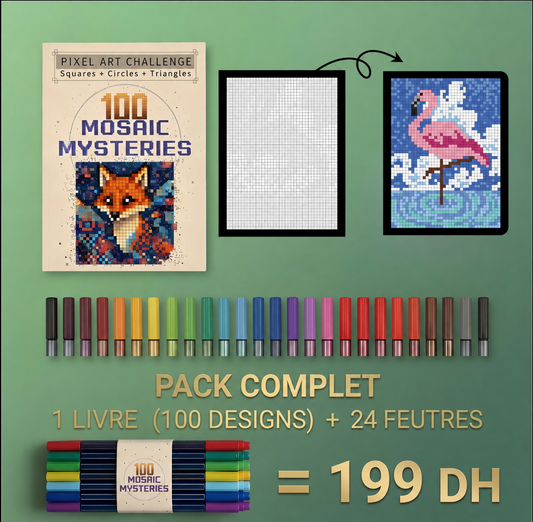 livre de coloriage + boîte de 24 feutres de couleur